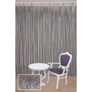 Akça Tekstil Düz İp Model Gri Renk Hazır İp Perde 300 x 270 cm.