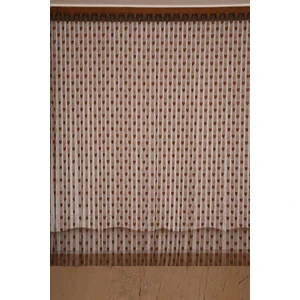 Akça Tekstil Kalpli Model Acı Kahve Renk İp Perde Hazır İp Perde 300 x 270 cm.