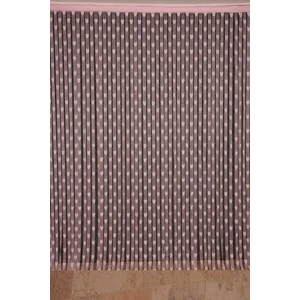 Akça Tekstil Kalpli Model Pembe Renk İp Perde Hazır İp Perde 300 x 270 cm.