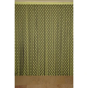 Akça Tekstil Puanlı Model Yeşil Renk İp Perde Hazır Düğmeleri Dikilmiş İp Perde 300 x 280 cm.