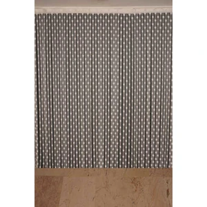 Akça Tekstil Puanlı Model Krem Renk İp Perde Hazır Düğmeleri Dikilmiş İp Perde 300 x 280 cm.