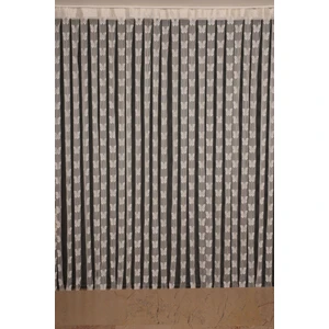 Akça Tekstil Kelebek Model Krem Renk İp Perde Hazır Düğmeleri Dikilmiş İp Perde 300 x 270 cm.