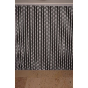 Akça Tekstil Kelebek Model Gri Renk İp Perde Hazır Düğmeleri Dikilmiş İp Perde 300 x 270 cm.