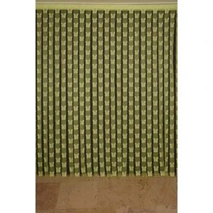 Akça Tekstil Kelebek Model Yeşil Renk İp Perde Hazır Düğmeleri Dikilmiş İp Perde 300 x 280 cm.