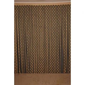 Akça Tekstil Puanlı Model Gold Renk İp Perde Hazır Düğmeleri Dikilmiş İp Perde 300 x 270 cm.