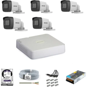 Haıkon 5 Kameralı Güvenlik Kamera Hazır Set 1tb 7/24 Hdd-1tb Kayıt Kapasiteli Sistem