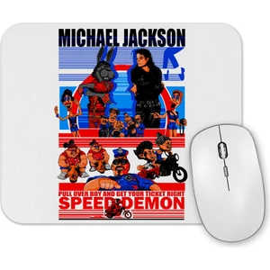 Baskı Dükkanı Speed Demon Michael Jackson Mouse Pad