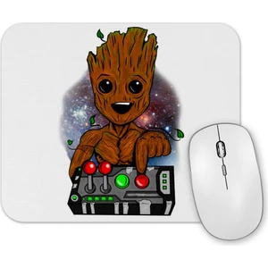 Baskı Dükkanı Baby Groot Baby Tree Don't Push Mouse Pad