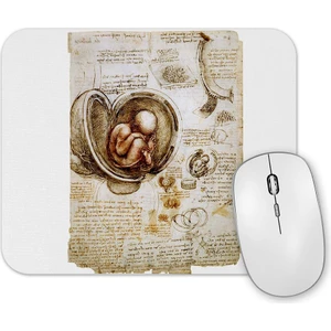 Baskı Dükkanı Leonardo Da Vinci Fetus Mouse Pad