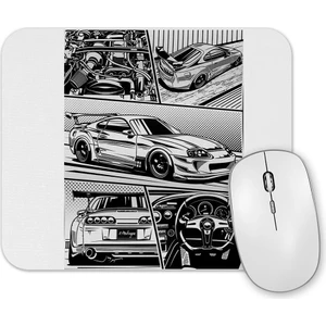 Baskı Dükkanı Supra Details White Background Mouse Pad