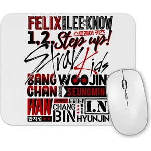 Baskı Dükkanı Stray Kids Font Collage Mouse Pad