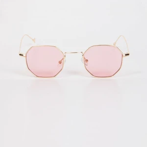 Altıgen Unisex Güneş Gözlüğü (Pembe)