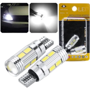T10 Park Ampul Mercekli Canbus 10 Led W5W 194 Dipsiz 5730 Smd Çip 6500K Beyaz