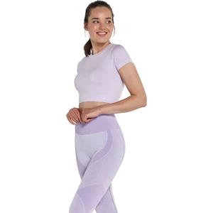 Captiva Yumuşak Dokulu & Esnek Crop Top Mor