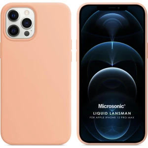 Apple iPhone 12 Pro Max Kılıf Liquid Lansman Silikon Rose Gold
