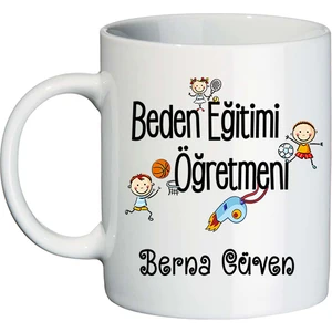 Beden Eğitimi Öğretmenine Öğretmenler Günü Hediyesi Isimli Kupa Bardak