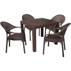 Elit Rattan 90 x 90 cm Eylül Koltuk Masa Takımı