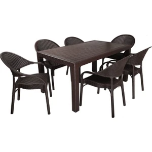 Elit Rattan 90 x 150 cm Eylül Koltuk Masa Takımı