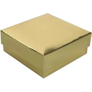 Eminönü Toptancı Komple Karton Kutu Düz Renk 8 x 8 x 3  cm - 25 Adet  Gold