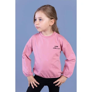 Toontoy Kids Toontoy Kız Çocuk Nakışlı Büzgü Detaylı Sweatshirt