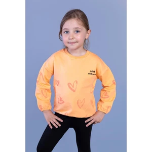 Toontoy Kids Toontoy Kız Çocuk Nakışlı Büzgü Detaylı Sweatshirt