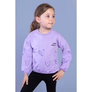 Toontoy Kids Toontoy Kız Çocuk Nakışlı Büzgü Detaylı Sweatshirt