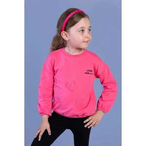 Toontoy Kids Toontoy Kız Çocuk Nakışlı Büzgü Detaylı Sweatshirt