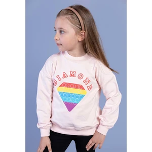 Toontoy Kids Toontoy Kız Çocuk Popıt Baskılı Içi Pamuklu Sweatshirt