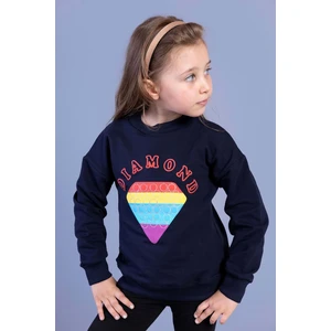 Toontoy Kids Toontoy Kız Çocuk Popıt Baskılı Içi Pamuklu Sweatshirt