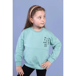 Toontoy Kids Toontoy Kız Çocuk Baskılı Kanguru Cepli Sweatshirt
