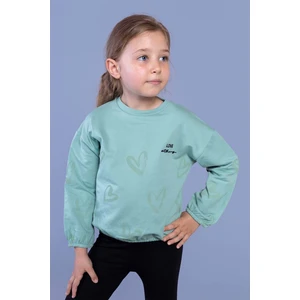 Toontoy Kids Toontoy Kız Çocuk Nakışlı Büzgü Detaylı Sweatshirt