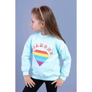 Toontoy Kids Toontoy Kız Çocuk Popıt Baskılı Içi Pamuklu Sweatshirt