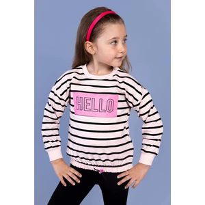 Toontoy Kids Toontoy Kız Çocuk Çizgi Desenli Baskılı Sweatshirt