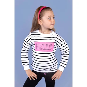 Toontoy Kids Toontoy Kız Çocuk Çizgi Desenli Baskılı Sweatshirt