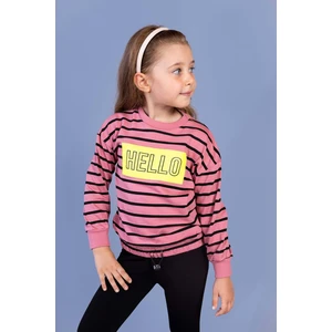 Toontoy Kids Toontoy Kız Çocuk Çizgi Desenli Baskılı Sweatshirt