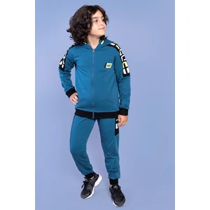 Toontoy Kids Toontoy Erkek Çocuk Kapüşonlu Garni Detaylı Eşofman Takımı