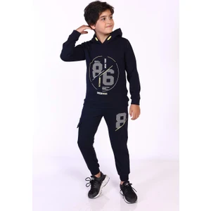 Toontoy Kids Toontoy Erkek Çocuk Kapüşonlu Baskılı Eşofman Takımı