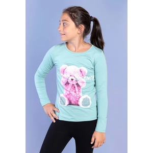 Toontoy Kids Toontoy Kız Çocuk Ayıcık Baskılı Tişört