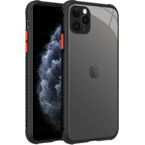 Mobaxaksesuar Apple iPhone 11 Pro Max Kılıf Kenar Renkli Sararmaz Şeffaf Kapak