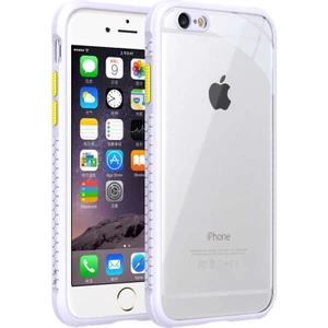 Mobaxaksesuar Apple iPhone 6 Kılıf Kenar Renkli Sararmaz Şeffaf Kapak