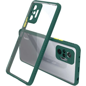 Mobaxaksesuar Xiaomi Redmi Note 10 Pro Kılıf Kenar Renkli Sararmaz Şeffaf Kapak