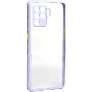 Mobaxaksesuar Oppo Reno 5 Lite Kılıf Kenar Renkli Sararmaz Şeffaf Kapak