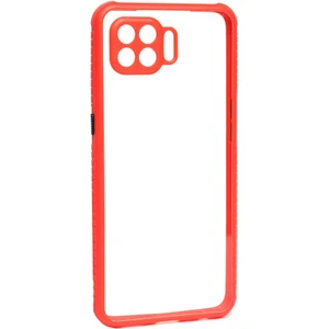 Mobaxaksesuar Oppo Reno 4 Lite Kılıf Kenar Renkli Sararmaz Şeffaf Kapak