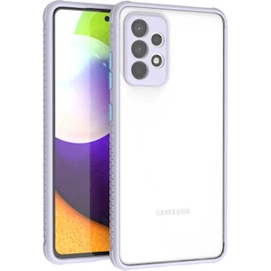 Mobaxaksesuar Samsung Galaxy A52 Kılıf Kenar Renkli Sararmaz Şeffaf Kapak