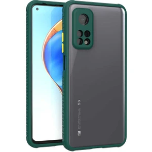 Mobaxaksesuar Xiaomi Mi 10T 5g Kılıf Kenar Renkli Sararmaz Şeffaf Kapak