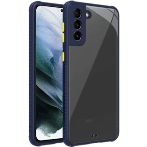 Mobaxaksesuar Samsung Galaxy S21 Plus Kılıf Kenar Renkli Sararmaz Şeffaf Kapak