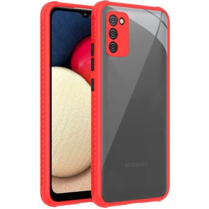 Mobaxaksesuar Samsung Galaxy A02S Kılıf Kenar Renkli Sararmaz Şeffaf Kapak