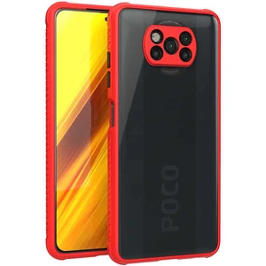 Mobaxaksesuar Xiaomi Poco X3 Kılıf Kenar Renkli Sararmaz Şeffaf Kapak