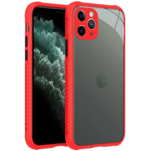 Mobaxaksesuar Apple iPhone 11 Pro Kılıf Kenar Renkli Sararmaz Şeffaf Kapak