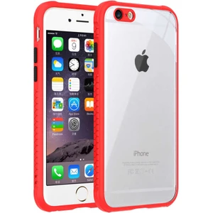 Mobaxaksesuar Apple iPhone 6 Kılıf Kenar Renkli Sararmaz Şeffaf Kapak